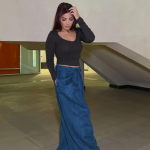 Suede Wide-Leg Pants