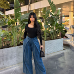 Suede Wide-Leg Pants