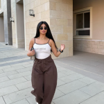 Baggy Tie-waist pants