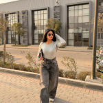 Cross Wide Leg Jeans gray