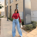 Cross Wide Leg Jeans light blue