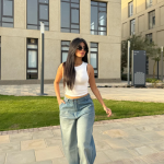 Baggy Jeans with Double Button & X Tie 2B Dirty light