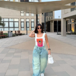 Baggy Tie-waist pants light dirty