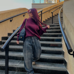 Oversized Hoodie Burgundy