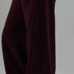 Wool-Textured Pants Maroon