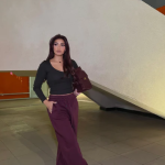 Baggy Balloon Melton Pants Ruby