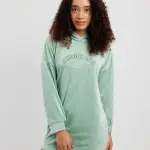 Mint Cozy Hoodie Dress