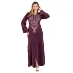 Elegant Velvet Embroidered Abaya