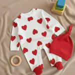 Love Hearts Romper with Hat