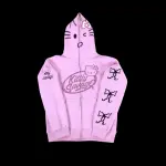 PINK KITTY SAVAGE ZIP HOODI