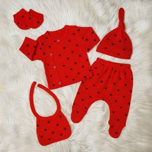 Red Pajama with Black Heart