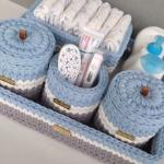 Crochet baby set organizer