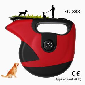 Imported 5-meter dog leash with built-in flashlight, color: red